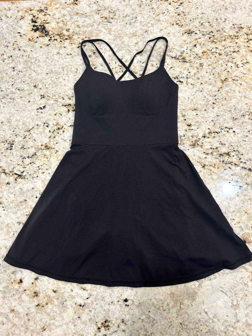 aerie Offline Strappy Fit & Flare Athletic dress with built in bike shorts